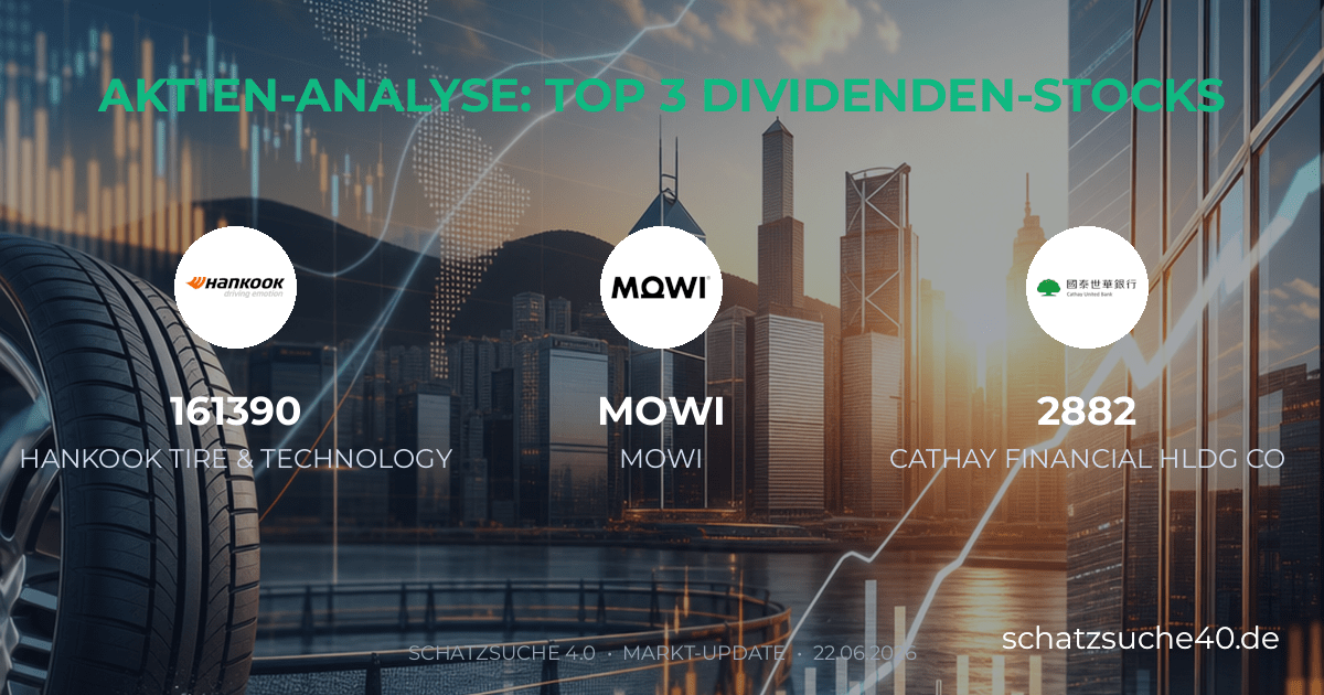 Geprüfte Aktienanalyse und Dividenden-Check für HANKOOK TIRE & TECHNOLOGY LTD, MOWI, CATHAY FINANCIAL HOLDING LTD
