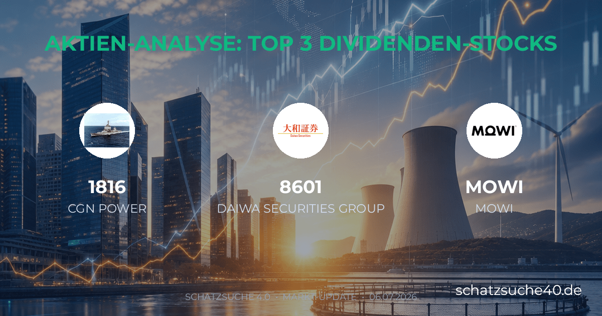 Geprüfte Aktienanalyse und Dividenden-Check für CGN POWER LTD H, DAIWA SECURITIES GROUP INC, MOWI