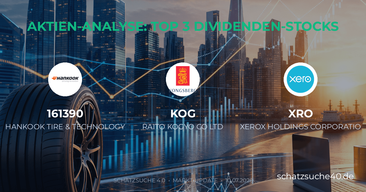 Geprüfte Aktienanalyse und Dividenden-Check für HANKOOK TIRE & TECHNOLOGY LTD, KONGSBERG GRUPPEN, XERO LTD